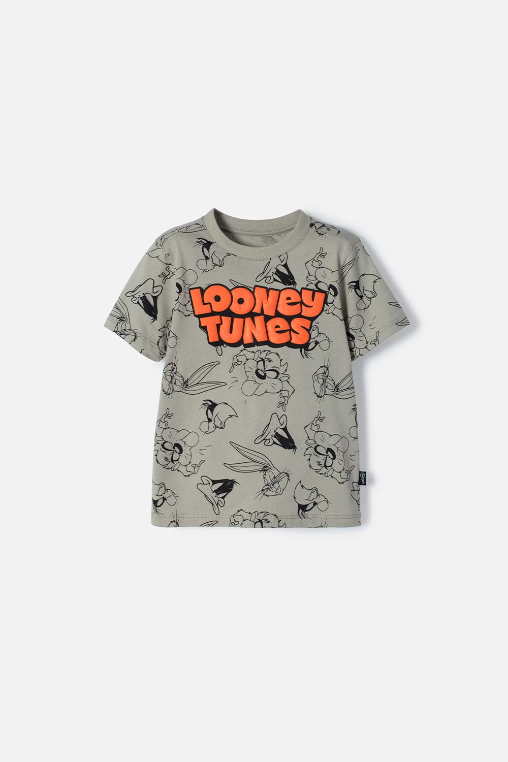 Camiseta de los Looney Tunes verde manga corta para niño 2T a 5T 2T-0