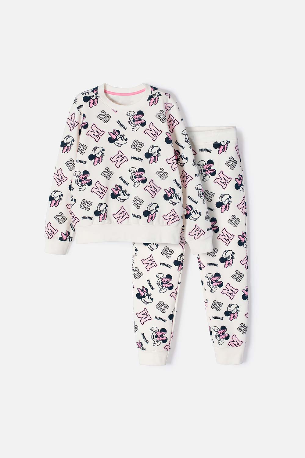Conjunto de Minnie Mouse con buzo marfil para niña 6-0
