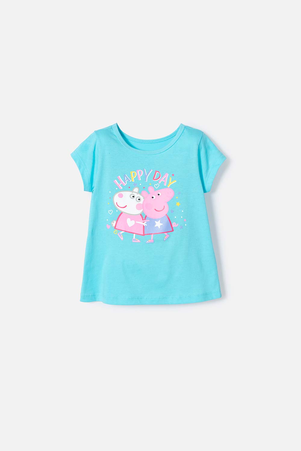 Camiseta de Peppa Pig manga corta azul para niña 2T a 5T 2T-0