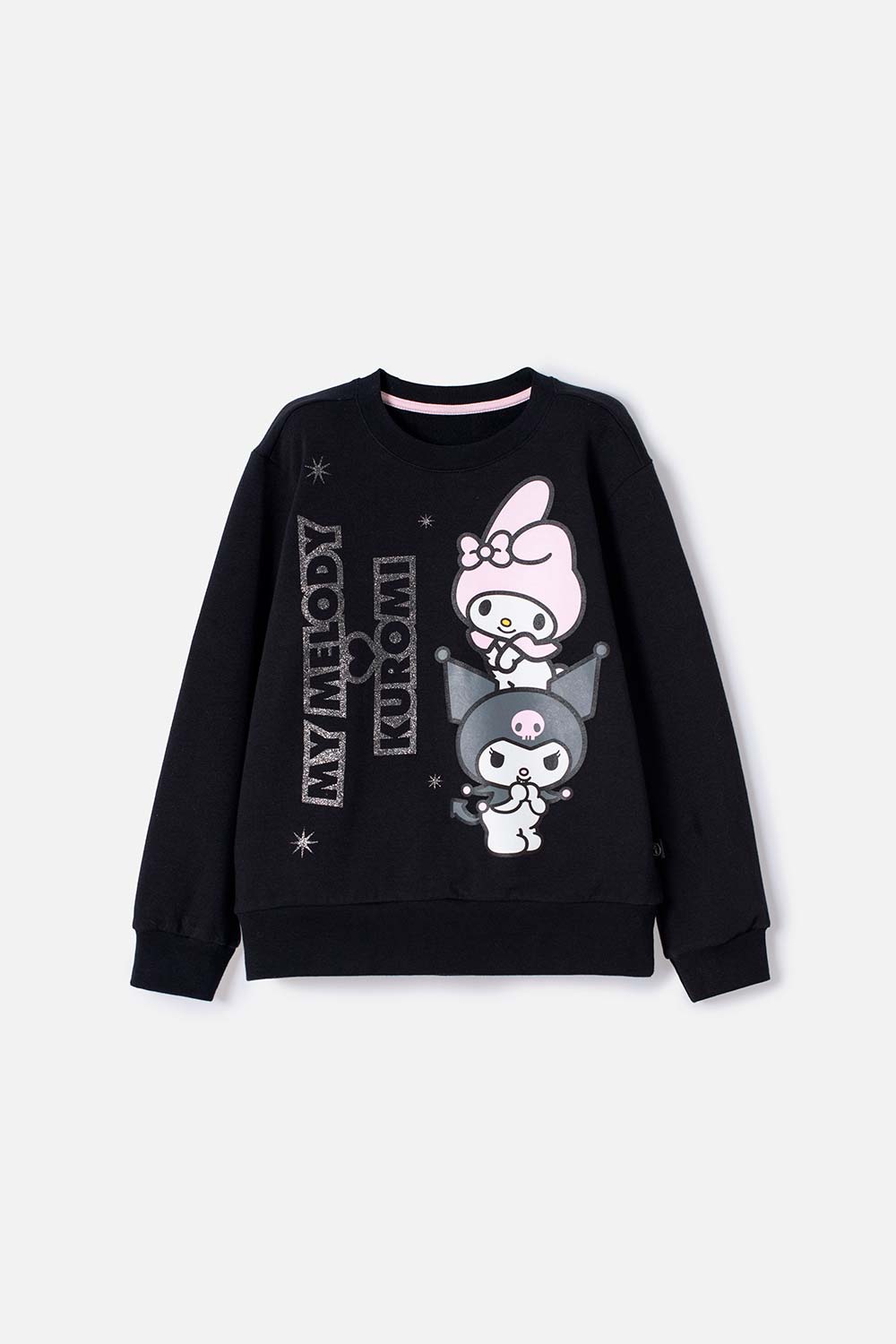 Buzo de My Melody & Kuromi negro de diseño cerrado para niña 4-0