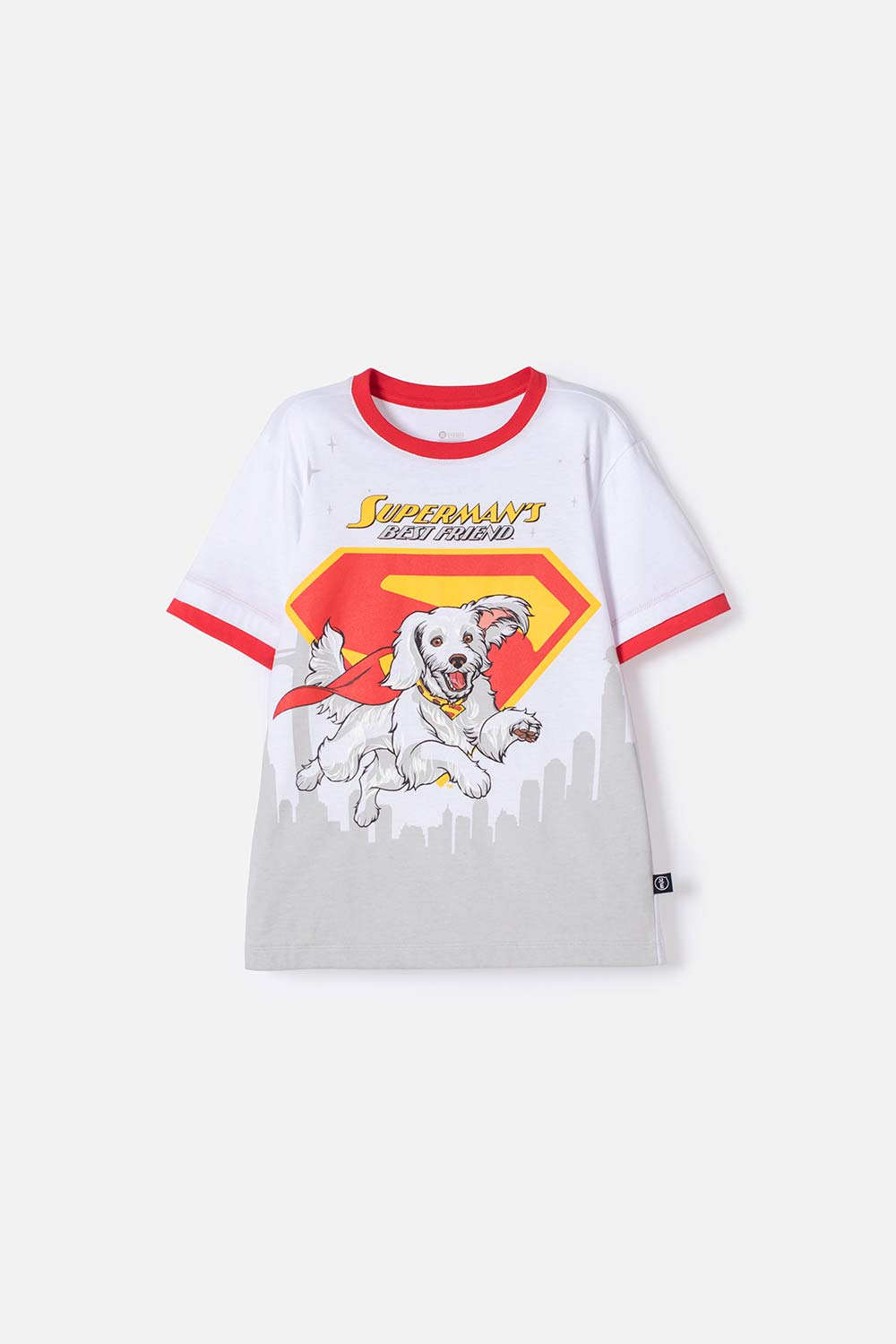 Camiseta de Superman roja manga corta para niño 4-0