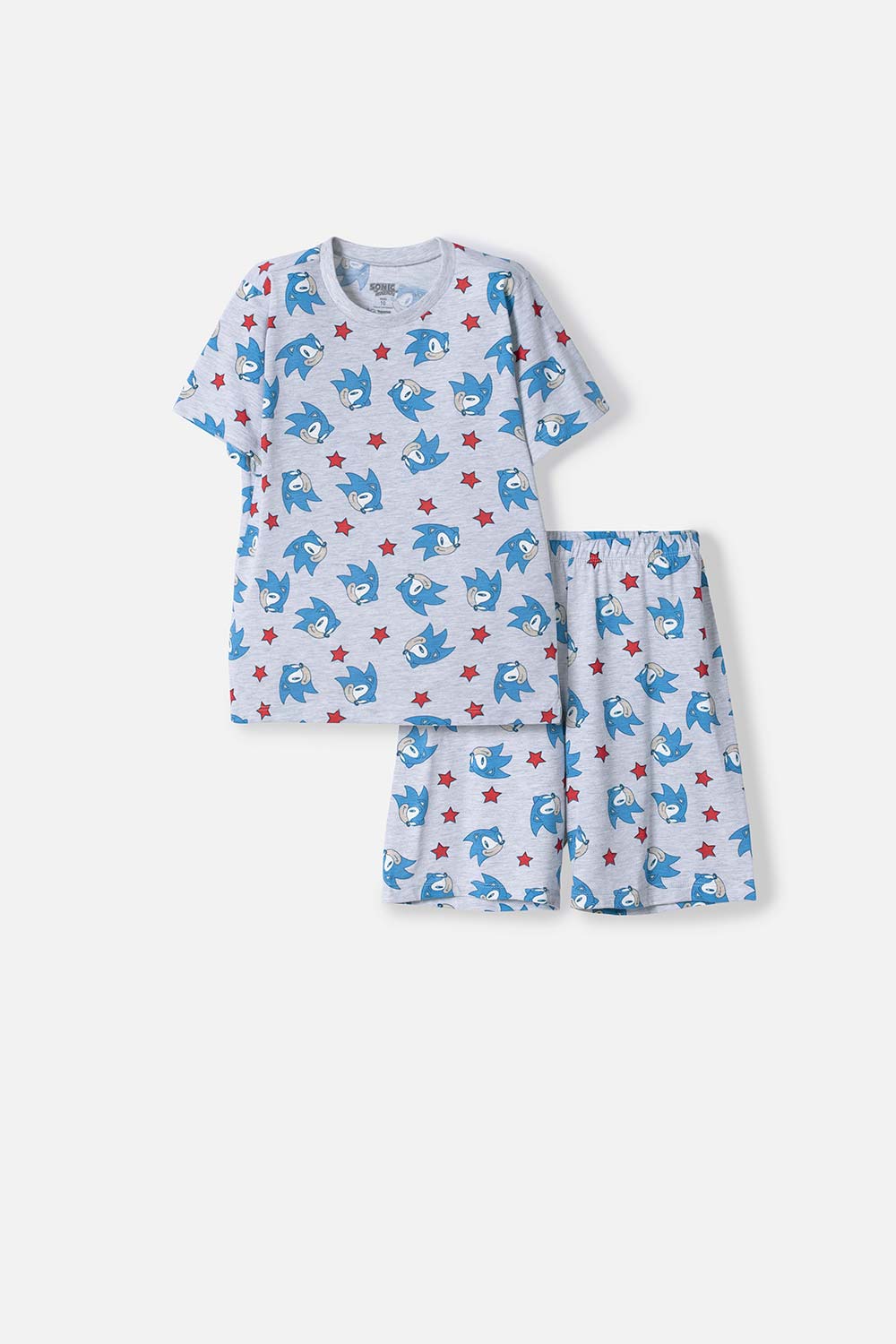 Pijama de Sonic con bermuda gris para niño 6-0