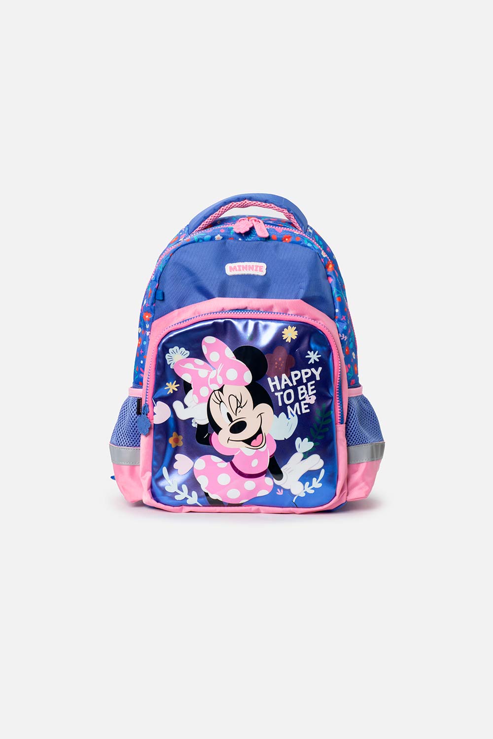 Morral de Minnie Mouse 14" azul y rosado para niña U-0