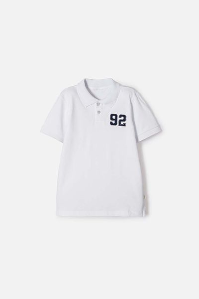 Camiseta tipo polo Mic blanco para niño 4