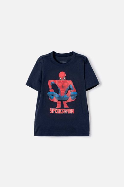 Camiseta de Spider-man manga corta azul para niño 4