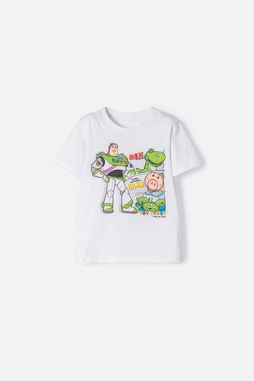 Camiseta Toy Story manga corta blanco para niño 2T a 5T 2T