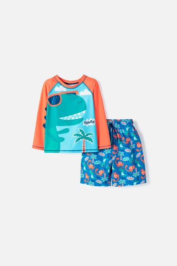 Conjunto de baño de Littlemic multicolor para niño 2T a 6T 3T
